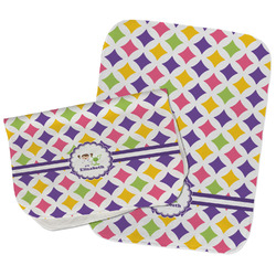 Girls Astronaut Burp Cloths - Fleece - Set of 2 w/ Name or Text