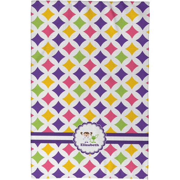 Girls Astronaut Waffle Weave Towel - Full Color Print - Approval Image