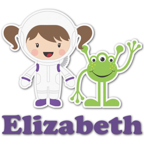 Custom Girls Astronaut Graphic Decal - XLarge (Personalized)