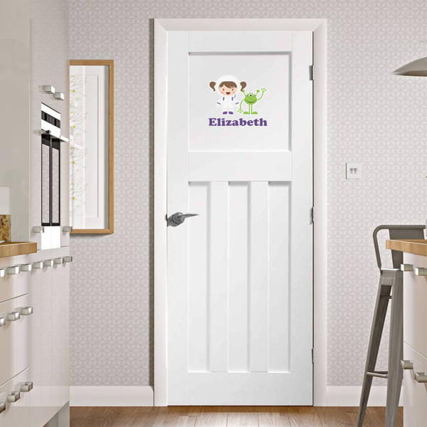 Girls Astronaut Wall Graphic on Door