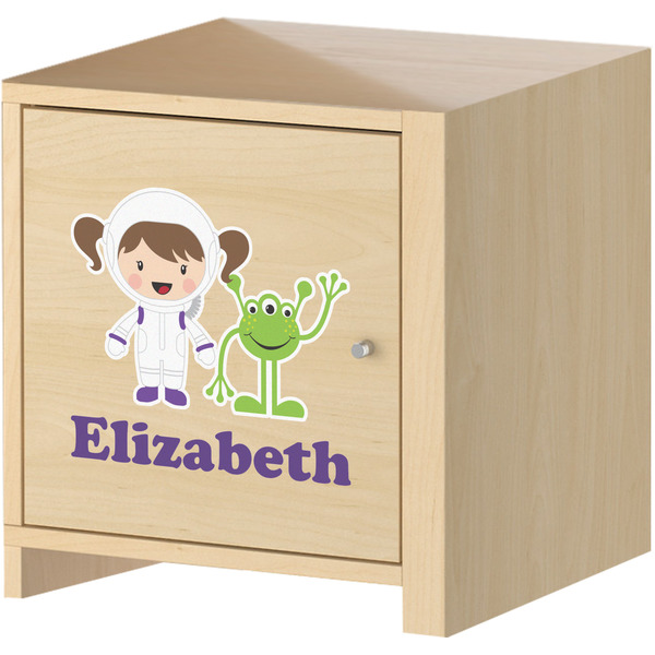 Girls Astronaut Wall Graphic on Wooden Cabinet