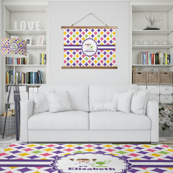 Girls Astronaut Wall Hanging Tapestry - IN CONTEXT