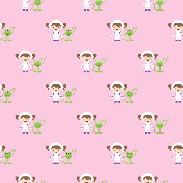 Custom Girls Astronaut Wallpaper & Surface Covering (Water Activated 24"x 24" Sample)