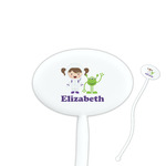 Girls Astronaut Oval Plastic Stir Sticks (Personalized)