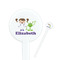 Girls Astronaut Round Plastic Stir Sticks (Personalized)