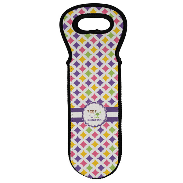 Custom Girls Astronaut Wine Tote Bag (Personalized)
