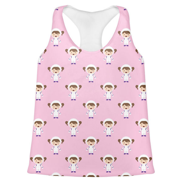 Custom Girls Astronaut Womens Racerback Tank Top - X Small