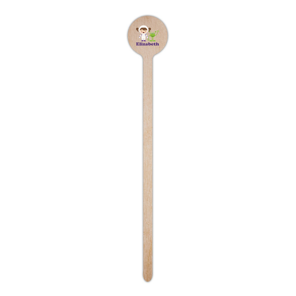 Girls Astronaut Wooden 6" Stir Stick - Round - Single Stick