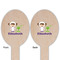 Girls Astronaut Wooden Food Pick - Oval - Double Sided - Front & Back