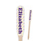 Girls Astronaut Paddle Wooden Food Picks - Single Sided (Personalized)