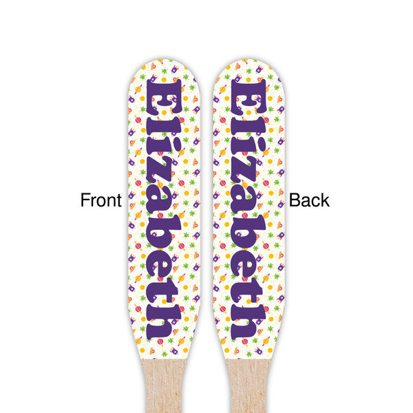 Girls Astronaut Wooden Food Pick - Paddle - Double Sided - Front & Back