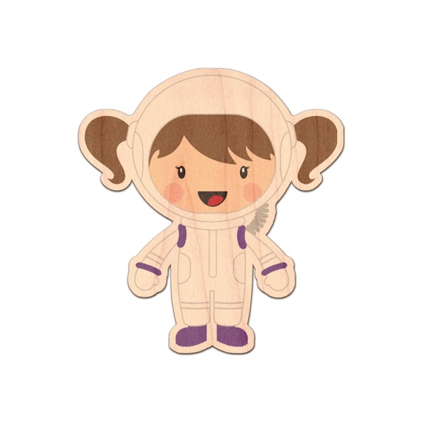 Custom Girls Astronaut Genuine Maple or Cherry Wood Sticker