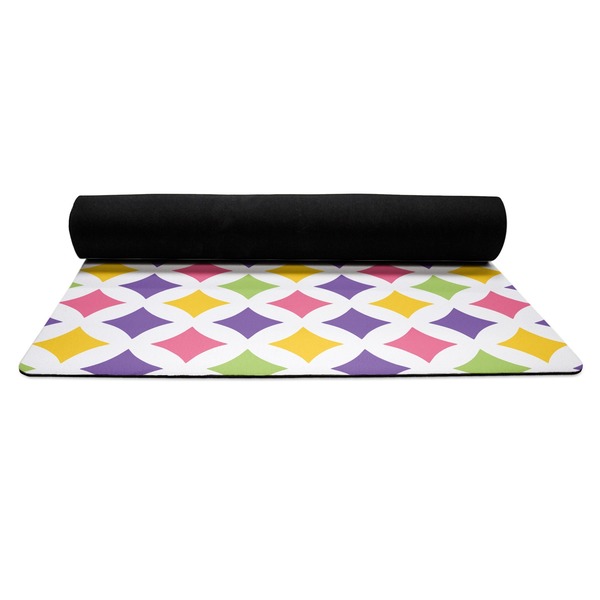 Girls Astronaut Yoga Mat Rolled up Black Rubber Backing