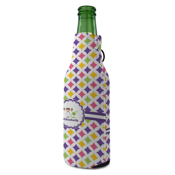 Girls Astronaut Zipper Bottle Cooler - ANGLE (bottle)