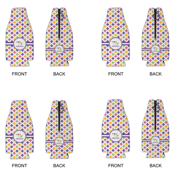 Girls Astronaut Zipper Bottle Cooler - Set of 4 - APPROVAL