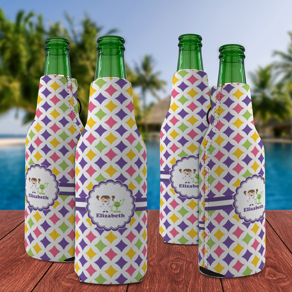 Girls Astronaut Zipper Bottle Cooler - Set of 4 - LIFESTYLE