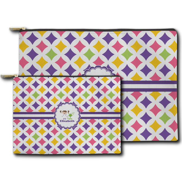 Girls Astronaut Zippered Pouches - Size Comparison