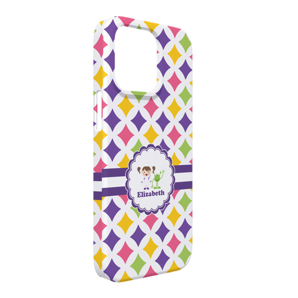 Custom Girls Astronaut iPhone Case - Plastic - iPhone 13 Pro Max (Personalized)