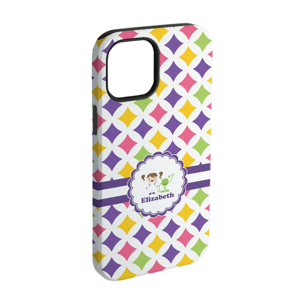 Custom Girls Astronaut iPhone Case - Rubber Lined - iPhone 15 Pro (Personalized)