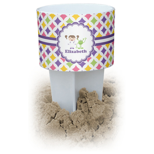 Custom Girls Astronaut Beach Spiker Drink Holder (Personalized)