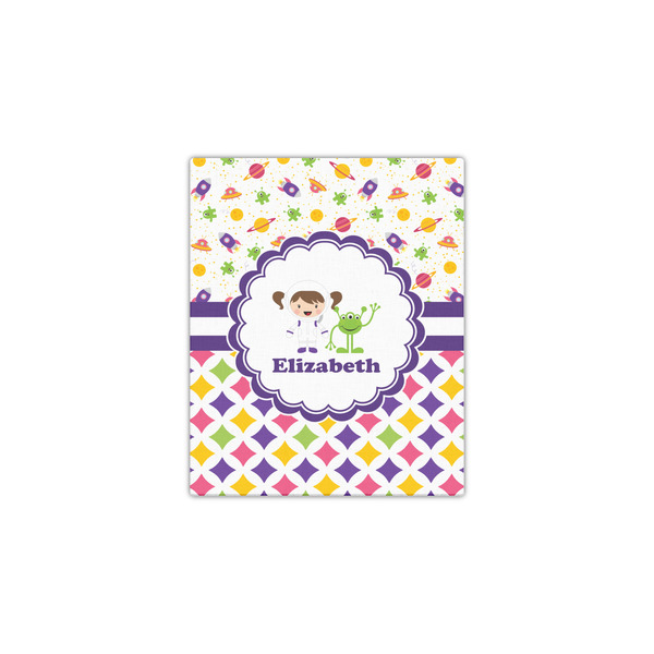 Girl's Space & Geometric Print 11x14 - Canvas Print - Front View
