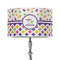 Girl's Space & Geometric Print 12" Drum Lampshade - ON STAND (Poly Film)