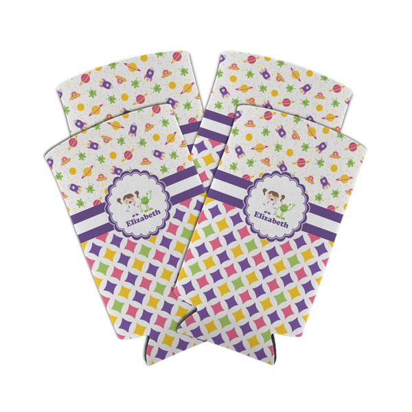 Girl's Space & Geometric Print 12oz Tall Can Sleeve - Set of 4 - MAIN