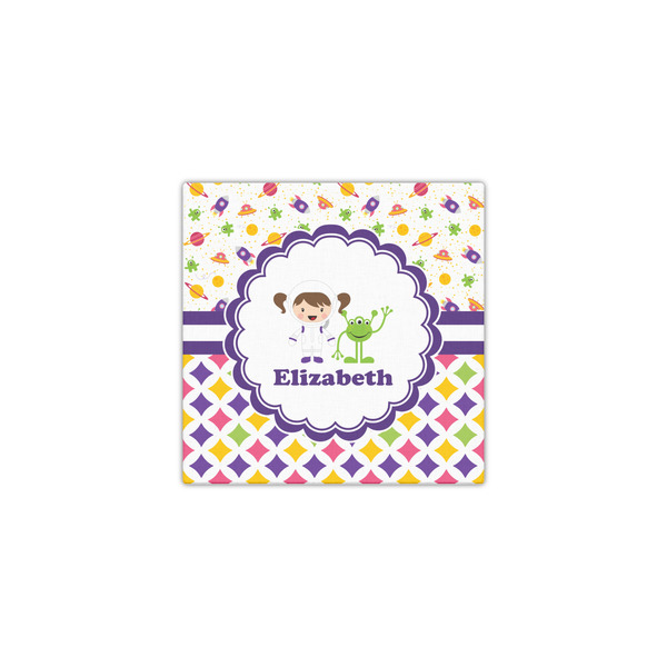 Girl's Space & Geometric Print 12x12 - Canvas Print - Front View
