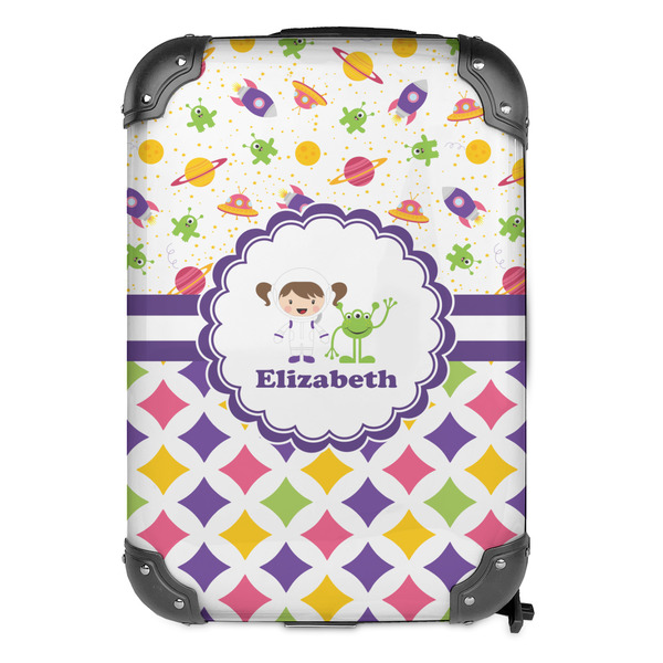 Girl's Space & Geometric Print 13" Hard Shell Backpacks - FRONT