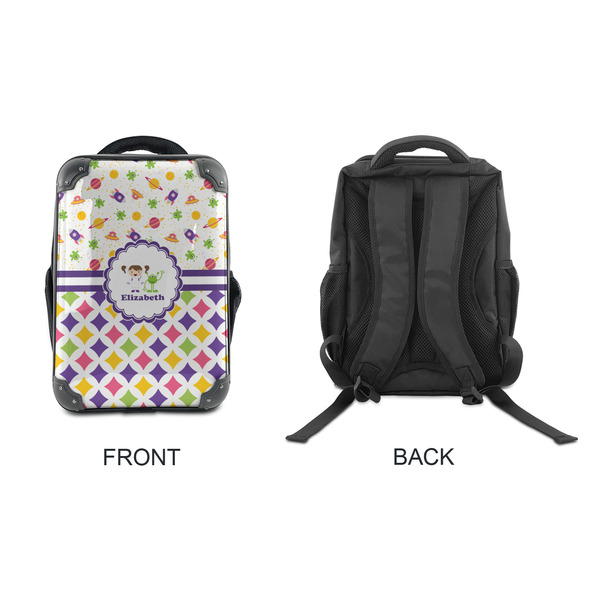 Girl's Space & Geometric Print 15" Backpack - APPROVAL