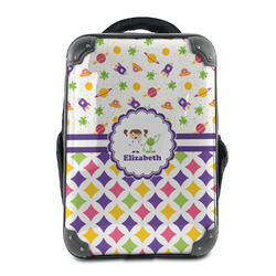 Girl's Space & Geometric Print 15" Hard Shell Backpack (Personalized)