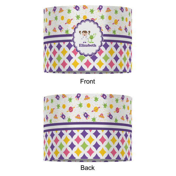 Girl's Space & Geometric Print 16" Drum Lampshade - APPROVAL (Fabric)