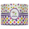 Girl's Space & Geometric Print 16" Drum Lampshade - FRONT (Fabric)