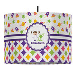 Girl's Space & Geometric Print Drum Pendant Lamp (Personalized)