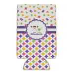 Girl's Space & Geometric Print Can Cooler (Personalized)