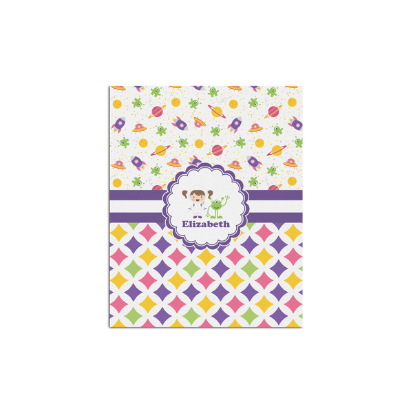 Custom Girl's Space & Geometric Print Poster - Multiple Sizes (Personalized)