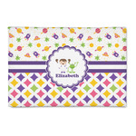 Girl's Space & Geometric Print 2' x 3' Indoor Area Rug (Personalized)