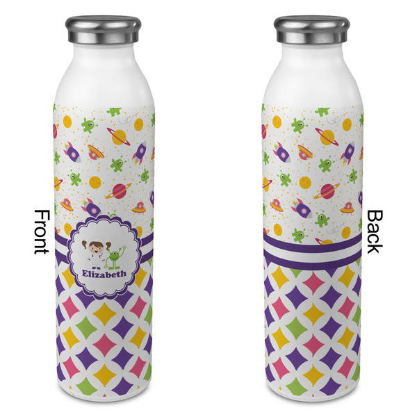 Girl's Space & Geometric Print 20oz Water Bottles - Full Print - Approval