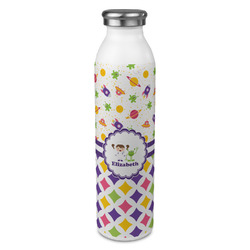 Girl's Space & Geometric Print 20oz Stainless Steel Water Bottle - Full Print (Personalized)