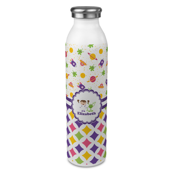 Custom Girl's Space & Geometric Print 20oz Stainless Steel Water Bottle - Full Print (Personalized)