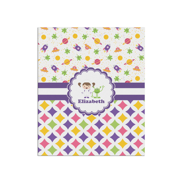 Custom Girl's Space & Geometric Print Poster - Matte - 20x24 (Personalized)
