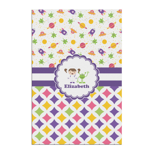 Custom Girl's Space & Geometric Print Posters - Matte - 20x30 (Personalized)