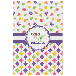 Girl's Space & Geometric Print Poster - Matte - 24x36 (Personalized)