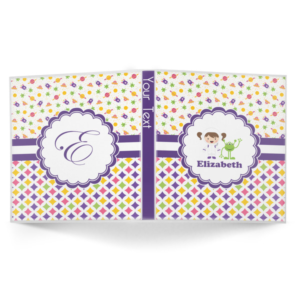 Girl's Space & Geometric Print 3-Ring Binder Approval- 1in
