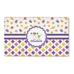 Girl's Space & Geometric Print 3' x 5' Indoor Area Rug (Personalized)