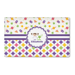 Girl's Space & Geometric Print 3' x 5' Indoor Area Rug (Personalized)