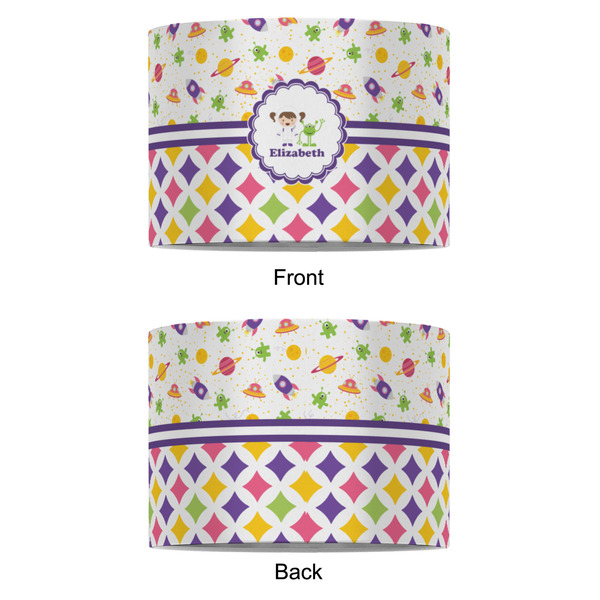 Girl's Space & Geometric Print 8" Drum Lampshade - APPROVAL (Fabric)