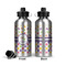 Girl's Space & Geometric Print Aluminum Water Bottle - Front and Back