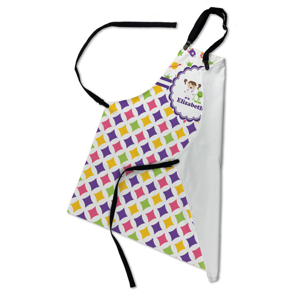 Girl's Space & Geometric Print Apron - Folded