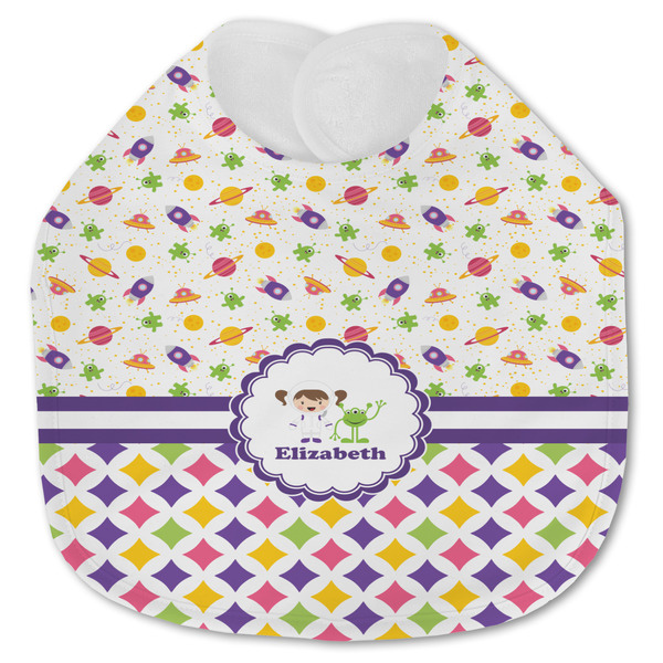 Girl's Space & Geometric Print Baby Bib - AFT closed